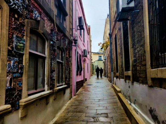 Calles del casco antiguo, Baku, Azerbaiyán Calles del casco antiguo, Baku, Azerbaiyán