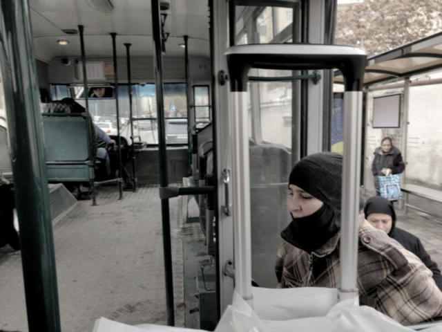 Línea regular de autobús, Baku, Azerbaiyán Línea regular de autobús, Baku, Azerbaiyán