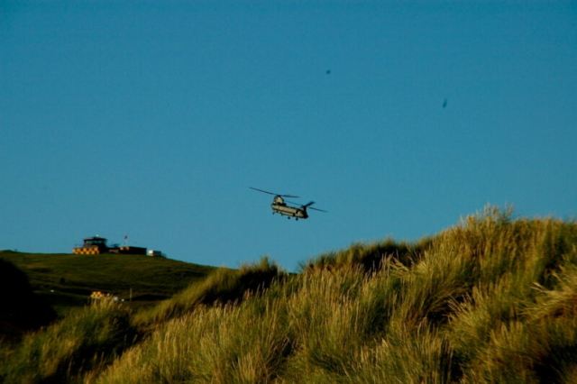 Helicoptero militar Chinook en Durness